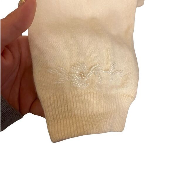 Vintage 1950’s Ruby Beading Co. Hand Beaded Cottage Cardigan Size Small - Picture 11 of 14